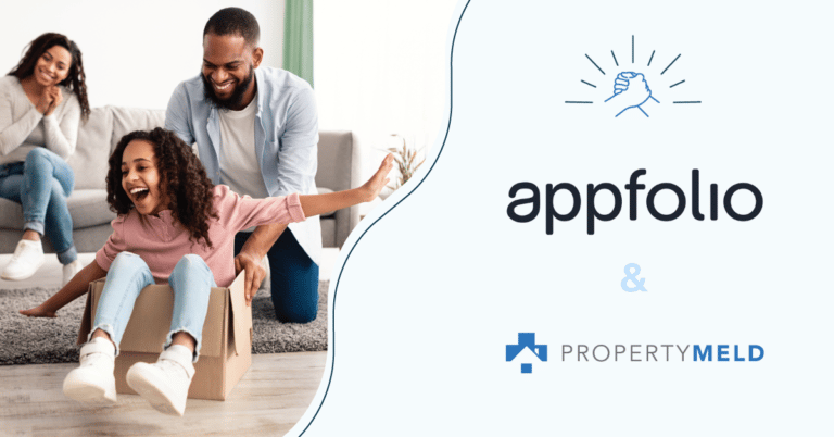 AppFolio and Property Meld logos