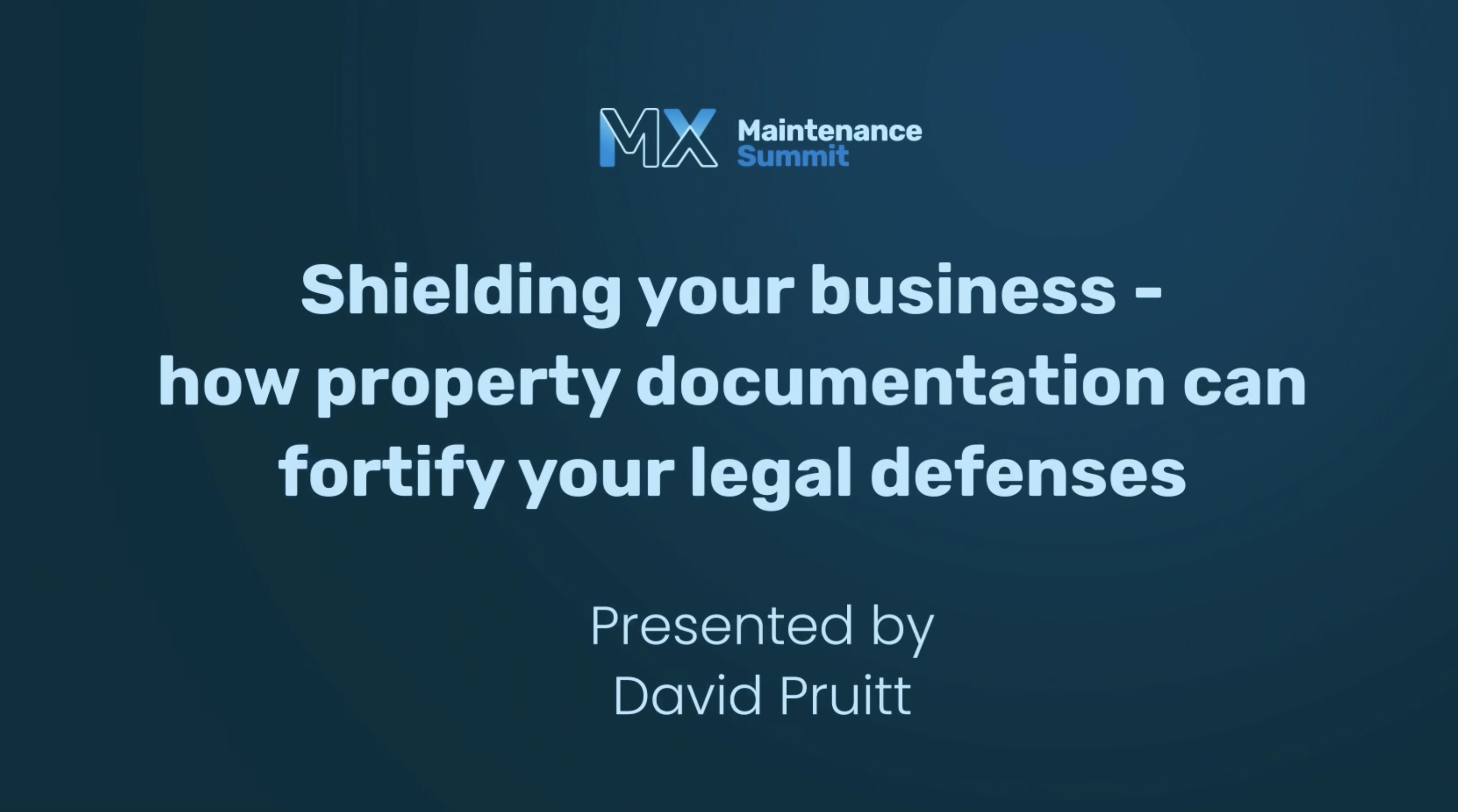 Proper documentation- David Pruitt presentation