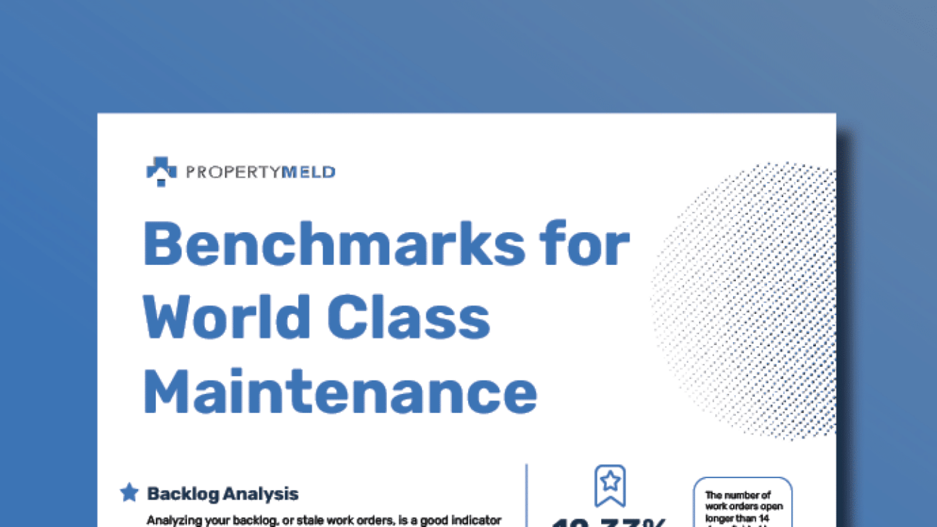 property maintenance benchmarks